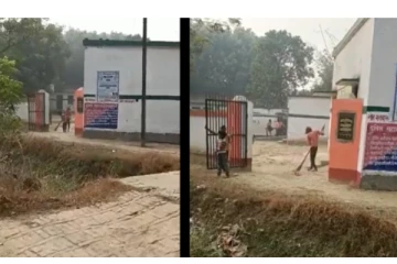 அரசுப் பள்ளி மைதானத்தை சுத்தம் செய்த மாணவர்கள் - வைரலாகும் வீடியோ...!