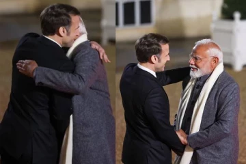 இந்திய பிரதமர் மோடியை சந்தித்த மேக்ரான்: எலிசி அரண்மனையில் விருந்து