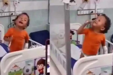 கையில் கட்டுடன் மருத்துவமனையில் சிறுவன்: ஸ்பூனை மைக்காக மாற்றி செய்த அட்டூழியம்! சலிக்காத கொமடி காட்சி