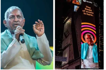 நியூயார்க் 'டைம்ஸ்' சதுக்கத்தில் தோன்றிய இளையராஜா - ரசிகர்கள் உற்சாகம்