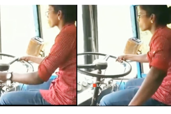 சும்மா... அசால்ட்டா பேருந்தை ஓட்டிச் செல்லும் பெண் - வைரல் வீடியோ | Samugam Viral News