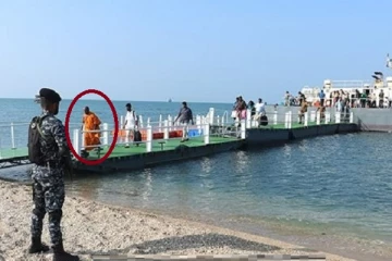 கச்சதீவு கத்தோலிக்க திருவிழாவில் முதல் முதல் பங்கேற்ற பௌத்த பிக்குகள் குழு!