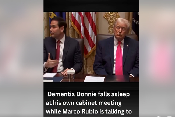 அமைச்சரவைக் கூட்டத்தில் தூங்கி வழிந்த டிரம்ப்! | Trump Falls Asleep During Cabinet Meeting