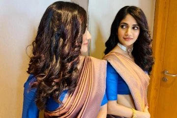 நடிகை லாஸ்லியா சேலையில் செம அழகான போட்டோஷூட்