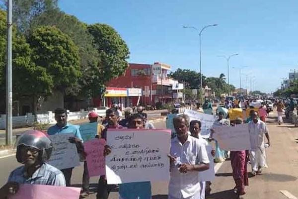 கிளிநொச்சியில் வீதிக்கு இறங்கிய விவசாயிகள்! | Farmers Who Took To The Streets In Kilinochchi