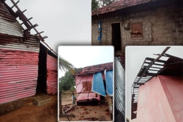 மட்டு வாகரையில் வீசிய மினி சூறாவளி: வீடுகள் சேதம்