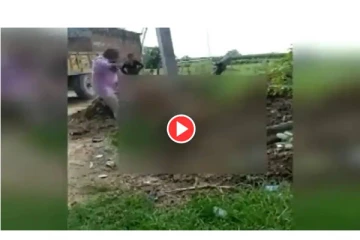 மின் கம்பத்தில் மனைவியை கட்டி வைத்து அடித்த கணவன் - வைரலாகும் பகீர் வீடியோ!