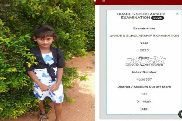யாழில் கொரோனா தொற்றுக்கு இலக்காகி உயிரிழந்தவரின் மகள் படைத்த சாதனை..! | Scholarship Exam Coronavirus Jaffna Sets Record