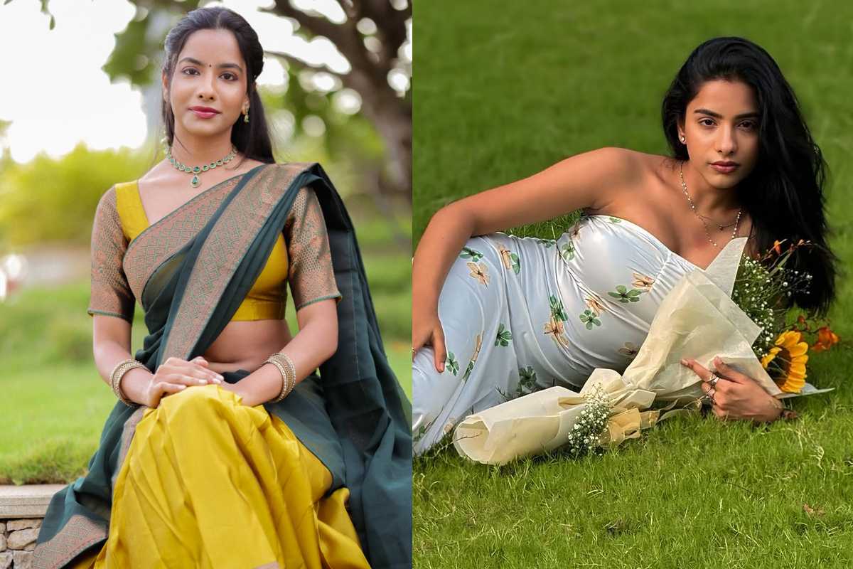 வெள்ளைநிற சேலையில் ரீல்ஸ் வீடியோ வெளியிட்ட பிக்பாஸ் அரோரா சின்கிளேர்... | Aurora Sinclair Glam Saree Reels Video Post