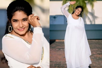 வெள்ளை நிற சுடிதாரில் அழகிய போட்டோ ஷுட் நடத்திய மூன்று முடிச்சு சீரியல் நடிகை