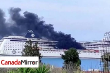 சொகுசு கப்பலில் தீ விபத்து; கரும்புகை வெளியேறியதால் பதட்டம்