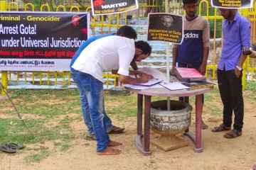 கோட்டாபயவிற்கு எதிராக யாழில் ஆரம்பிக்கப்பட்டுள்ள கையெழுத்து போராட்டம்(Photo)