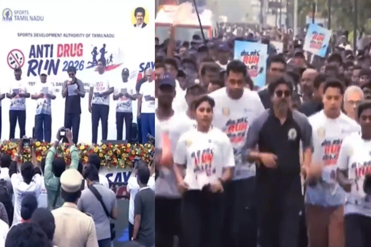 52 வயதிலும் மரதான் போட்டியில் உட்சாகமாக ஓடிய CM விஜய் - காணொளி வைரல் | Cm Vijay Runs In Marina Marathon Video Goes Viral
