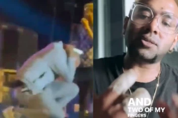 பாடகர் பென்னி தயாள் ட்ரோன் மோதி படுகாயம் .. மேடையில் நடந்த விபத்தின் வீடியோ