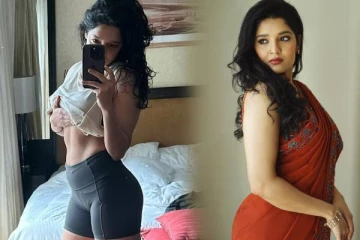 இறுக்கமான உடையில் கவர்ச்சி காட்டும் ரித்திகா சிங்.. திணறும் இளசுகள்