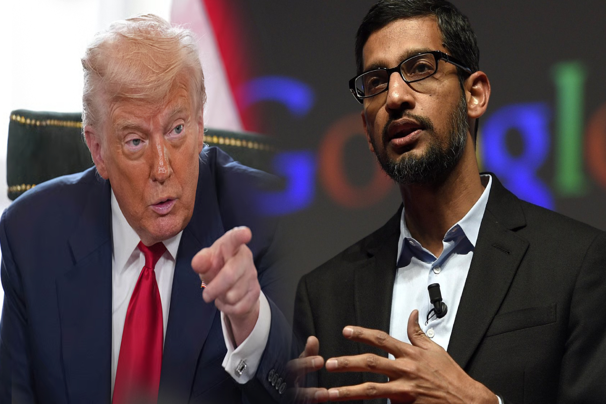 அதையாவது தாங்க...அடம்பிடிக்கும் டிரம்ப்; மறுத்த சுந்தர் பிச்சை! | Atlantic Ocean Google Pichai Rejects Trump Request