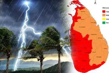 வளிமண்ட திணைக்களம் பொதுமக்களுக்கு வெளியிட்ட சிவப்பு எச்சரிக்கை