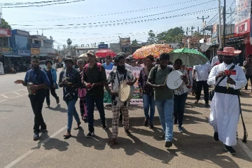 மலையக எழுச்சிப் பயணத்துக்கு ஆதரவு திரட்ட புதுக்குடியிருப்பிலும் தொடரும் நடைபவனி(Video)