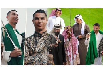 Wow... அரபி உடையணிந்து 'வாள் நடனம்' ஆடிய ரொனால்டோ - வைரலாகும் சூப்பர் வீடியோ....!