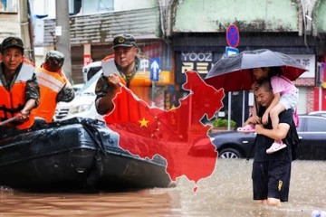 சீனாவில் பாரிய வெள்ளம் : பாதுகாப்பிற்காக ஒரு லட்சத்திற்கும் அதிகமானோர் வெளியேற்றம்