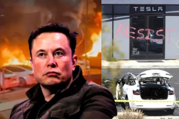 டெஸ்லா டீலர்ஷிப் தீவைப்பு., வன்முறையாக மாறிவரும் எலோன் மஸ்க் மீதான எதிர்ப்பு