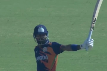 ஒரே ஓவரில் 34 ஓட்டங்கள் - அதிரடி சதம் விளாசிய ஹர்திக் பாண்டியா