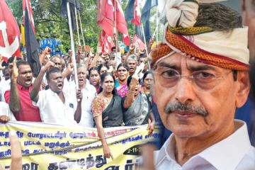 கவர்னரை எதிர்த்து போராட்டம்.. கருப்பு கொடி காட்டி புறக்கணிக்கும் மக்கள் - பரபரப்பு!