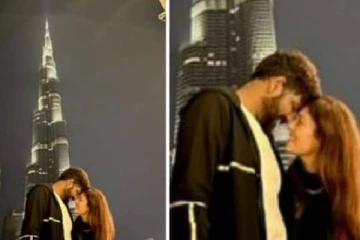 புர்ஜ் கலிஃபா கோபுரம் முன்பு பிறந்தநாளை கொண்டாடிய விக்னேஷ் சிவன்