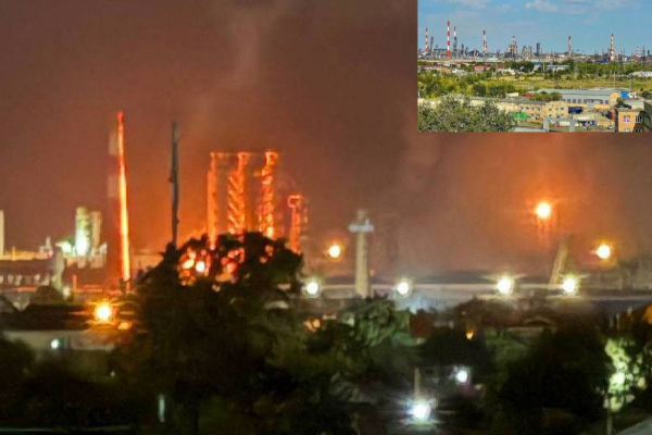 ukraine drones hit major russian oil refinery