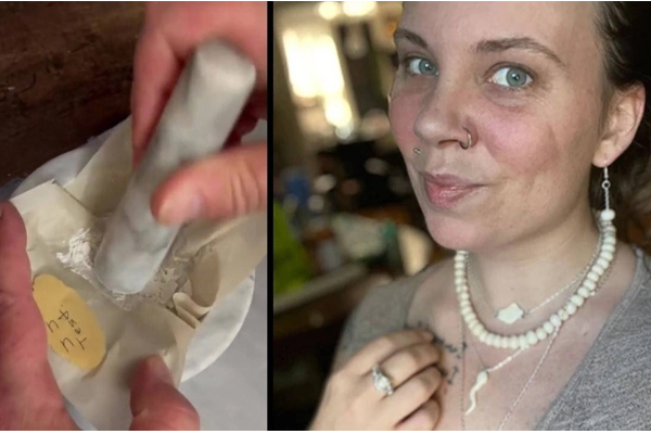 விந்தணு, தாய்ப்பாலில் நகைகள்! அசத்தும் வெளிநாட்டு பெண் | Jewellery From Sperm