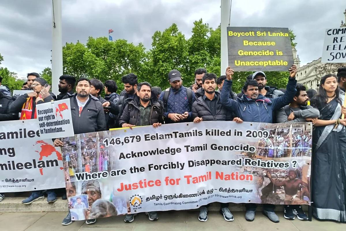 லண்டனில் தமிழினப் படுகொலைக்கு எதிராக கவனயீர்ப்புப் போராட்டம் | Attention Grabbing Protest Tamil Genocide London