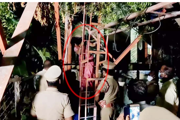 உதயநிதி ஸ்டாலின் வந்தால் தான் கீழே இறங்குவேன்: 200 அடி டவரில் நின்று பெண் தற்கொலை மிரட்டல் | Poonamalli Suicide Attempt Udhayanidhi
