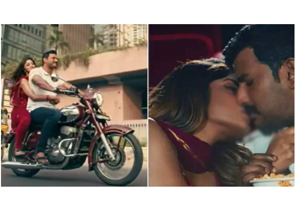 லிப் லாக் அடித்த நடிகர் விஷால் - வைரலாகும் ரொமாண்டிக் சாங் வீடியோ - தமிழ்நாடு