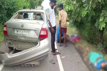 குடிபோதையில் கார் ஓட்டிய மாணவர்கள் - மாடு மேய்த்துக்கொண்டிருந்த 5 பெண்கள் பலி