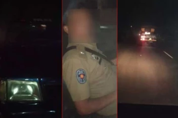 බීමතින් මහ පාරේ පිස්සූ නැටූ පොලිස් නිලධාරියාට සිදුවූ දේ..