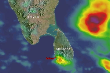 இலங்கையை அண்மித்த பகுதியில் நீடிக்கும் குறைந்த காற்றழுத்த தாழ்வு நிலை