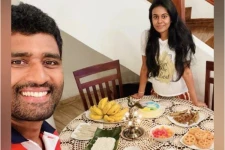 இலங்கை கிரிக்கெட் அணி வீரர் வீட்டில் தயாரிக்கப்பட்ட விதவிதமான உணவுகள்! மனைவியுடன் இருக்கும் அழகிய புகைப்படத்தையும் வெளியிட்ட வீரர்