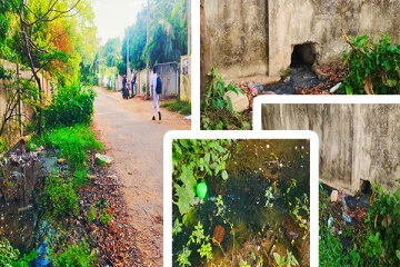 கிளிநொச்சியில் மாசடையும் பாடசாலை வீதி: அவதியுறும் மாணவர்கள்