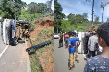 ஏழு பேரின் உயிரை பறித்த நானுஓயா வீதியில் தலைகீழாக கவிழ்ந்த வாகனம்