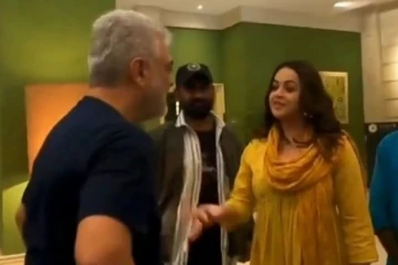 நடிகையிடம் மன்னிப்பு கேட்ட அஜித்.. வைரலாகும் வீடியோ