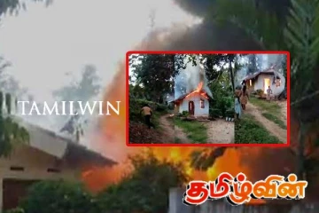 மொரட்டுவ பகுதியில் பற்றி எரிந்த வீடு!
