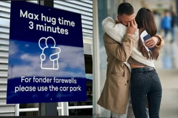 கட்டிப்பிடிக்க மூன்று நிமிடம்தான்..விமான நிலையம் போட்ட கண்டிஷன் - கடுப்பான பயணிகள்!