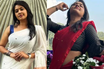 கணவரை பிரிந்தப்பின் இப்படியா!! ஸ்லீவ்லஸ் சேலையில் மயக்கும் நடிகை ரச்சிதா மகாலட்சுமி..