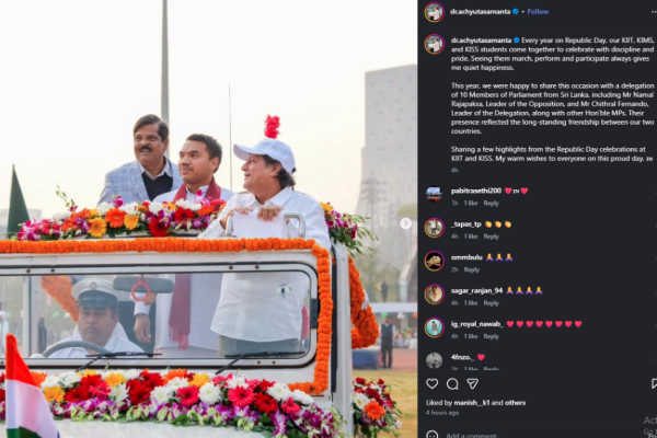 ஒடிசாவில் எதிர்க்கட்சி தலைவராக நாமல்.. இந்தியாவின் முன்னணி நிறுவன நிறுவுனரின் நெகிழ்ச்சி பதிவு | Namal Rajapaksa In Odisha Dr Achyuta Samanta