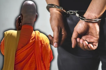 பெண்ணுடன் தங்கியிருந்த பௌத்த பிக்கு: சுற்றிவளைத்த காவல்துறையினர்