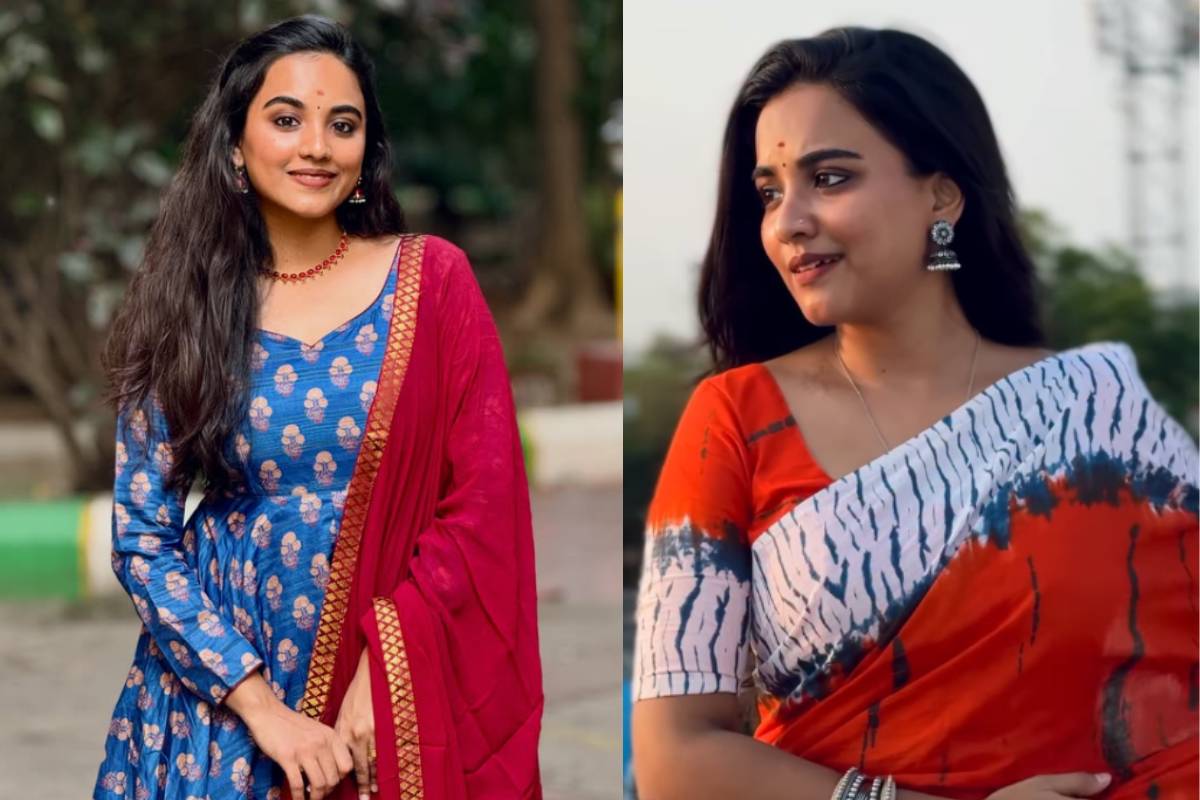 மஞ்சக்காட்டு மைனாவாக மாறிய சூப்பர் சிங்கர் மானசி!! அழகிய புகைப்படங்கள்.. | Maanasi K Super Singer Fame Yellow Saree Photos