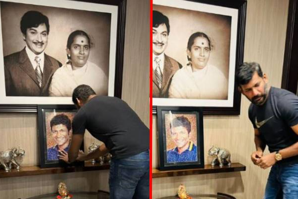 புனித் குடும்பத்தினரை நேரில் சந்தித்து ஆறுதல் கூறிய நடிகர் விஷால் - ரசிகர்கள் நெகிழ்ச்சி | Actor Vishal Visit Actor Puneeth Rajkumar Family