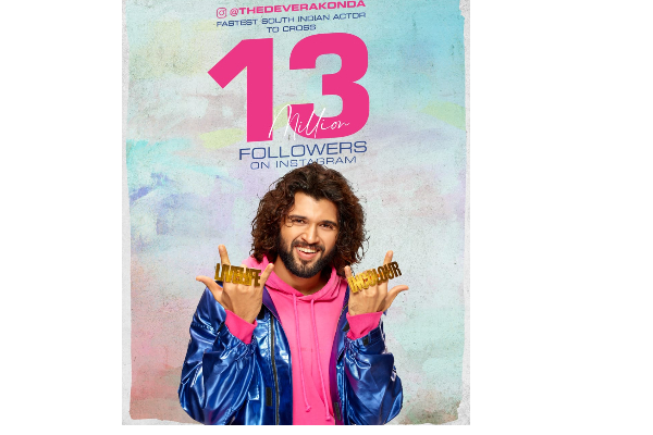இன்ஸ்டாகிராமில் இணைந்த 3 வருடங்களிலேயே 13 மில்லியன் ஃபாலோயர்ஸ் : விஜய் தேவரகொண்டா புதிய சாதனை | Cinema Viral News
