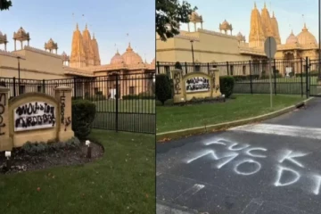 அமெரிக்காவில் இந்து கோவில் மீது தாக்குதல்