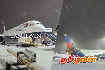 பிரித்தானியாவில் அதிகரித்த பனிப்பொழிவு : மூடப்பட்ட விமான நிலையங்களின் ஓடுபாதைகள்